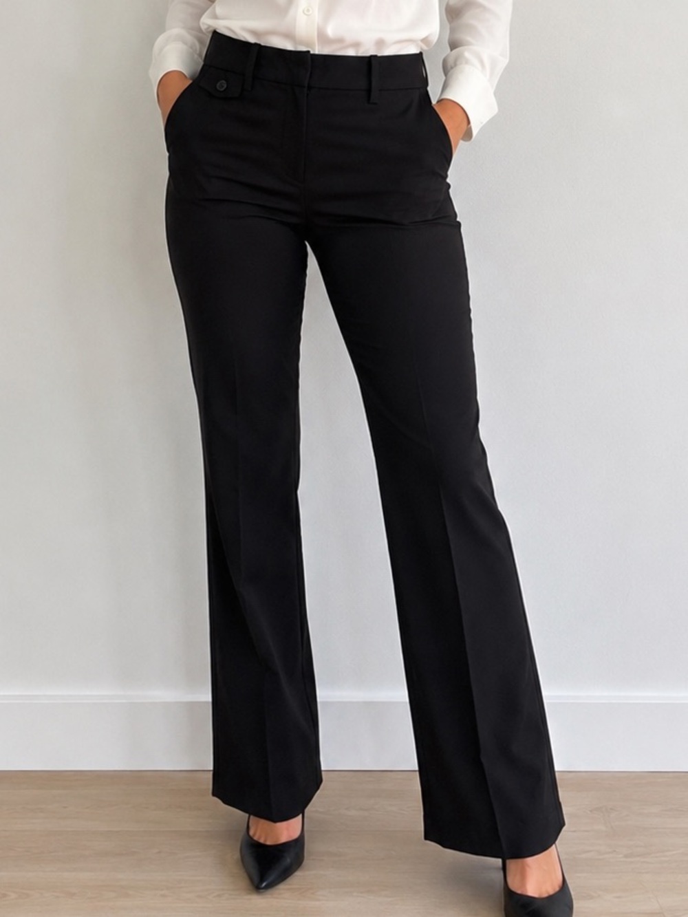 Joe Fresh Women’s Black Bootcut Dress Pants Size 14 NWT Stretch Cotton Office